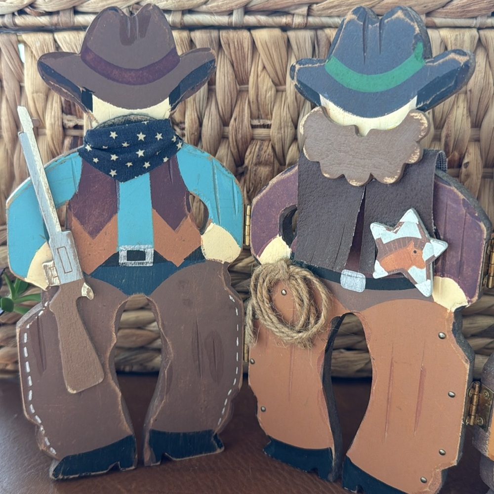 Rustic Wooden Cowboy Tabletop Decor-Small